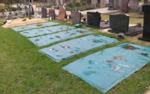 Vorst Afdekdeken Bevroren Begraafplaats Diverse Graven